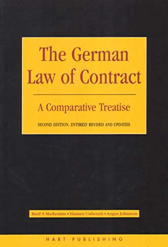 The German Law of Contract A Comparative Treatise [Paperback]