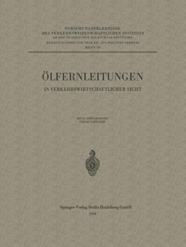 lfernleitungen in verkehrswirtschaftlicher Sicht [Paperback]