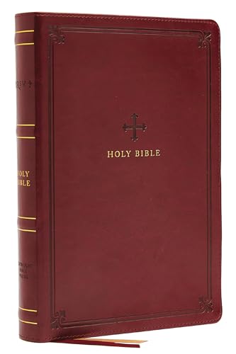 NRSV, Catholic Bible, Standard Personal Size, Leathersoft, Red, Comfort Print H [Leather / fine bindi]