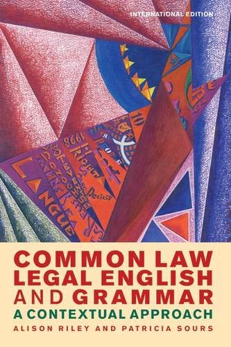 Common Law Legal English and Grammar A Contextual Approach [Paperback]