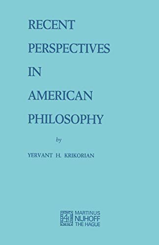 Recent Perspectives in American Philosophy [Paperback]