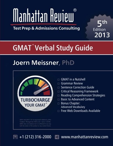 Manhattan Review Gmat Verbal Study Guide [5th Edition] [Paperback]
