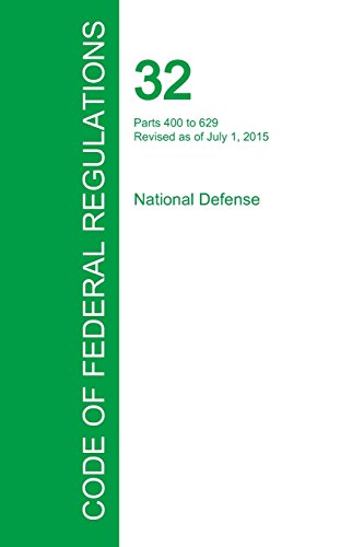 Code Of Federal Regulations Title 32, Volume 3, July 1, 2015 [Paperback]