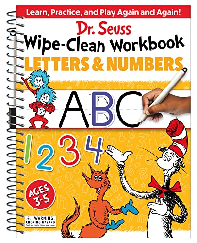 Dr. Seuss Wipe-Clean Workbook Letters and Numbers Activity Workbook for Ages 3 [Paperback]