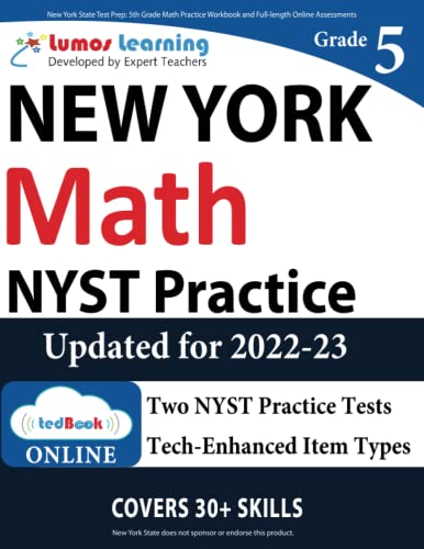 New York State Test Prep 5th Grade Math Practice Workbook and Full-length Onlin [Paperback]
