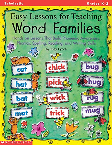 Easy Lessons for Teaching Word Families Hands-on Lessons That Build Phonemic Aw [Paperback]