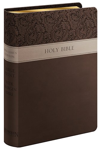 Holy Bible King James Version Wide Margin, Imitation Leather, Flexisoft, Brown [Hardcover]