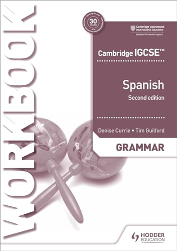 Cambridge IGCSE  Spanish Grammar Workbook Second Edition Hodder Education Group [Paperback]