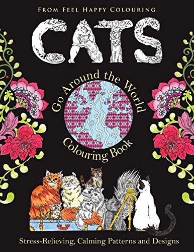Cats Go Around The World Colouring Book
