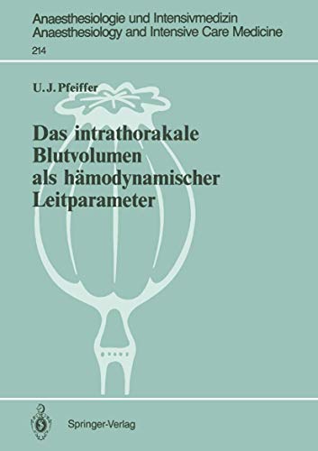 Das intrathorakale Blutvolumen als hmodynamischer Leitparameter [Paperback]