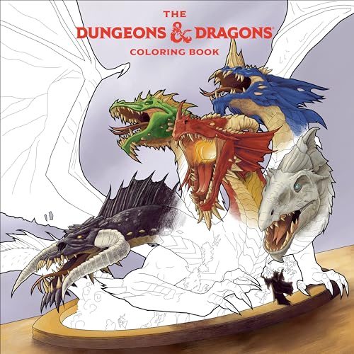 The Dungeons &amp Dragons Coloring Book 80 Adventurous Line Drawings [Paperback]