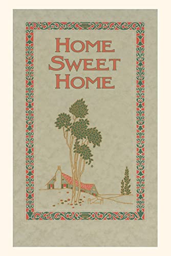 Vintage Journal Home Sweet Home, House And Trees