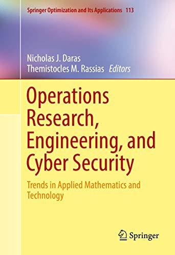 Operations Research, Engineering, and Cyber Security Trends in Applied Mathemat [Hardcover]