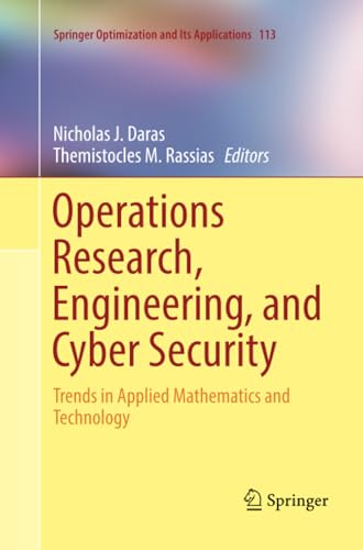 Operations Research, Engineering, and Cyber Security Trends in Applied Mathemat [Paperback]