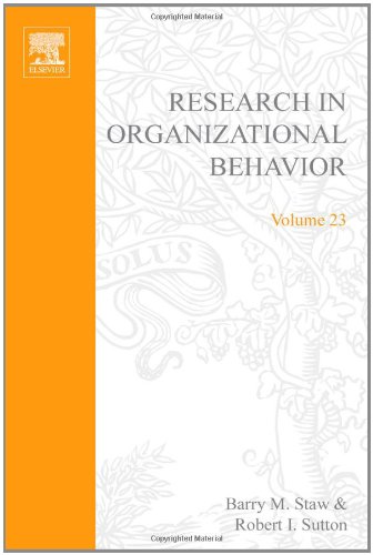 Research in Organizational Behavior [Hardcover]