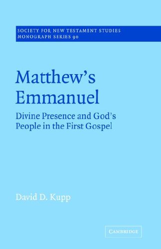 Matthew's Emmanuel Divine Presence and God's People in the First Gospel [Paperback]