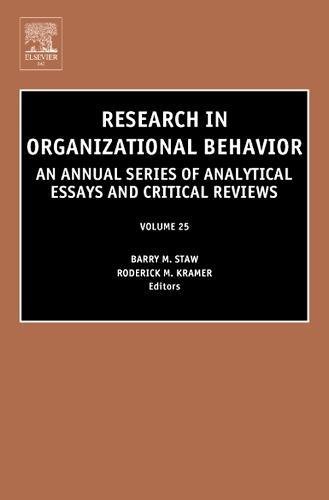 Research in Organizational Behavior [Hardcover]