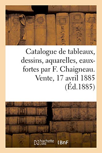 Catalogue De Tableaux, Dessins, Aquarelles Et Eaux-Fortes Par F. Chaigneau. Vent