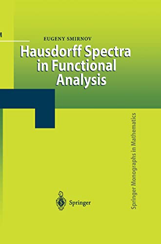 Hausdorff Spectra in Functional Analysis [Hardcover]