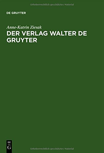 Verlag Walter de Gruyter, 1749-1999 [Hardcover]