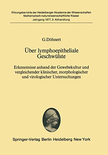 ber lymphoepitheliale Geschwlste Erkenntnisse anhand der Gewebekultur und ver [Paperback]