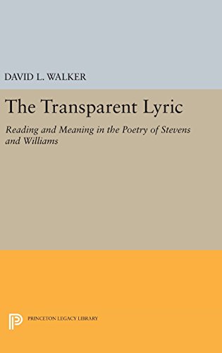 The Transparent Lyric Reading and Meaning in the Poetry of Stevens and Williams [Hardcover]