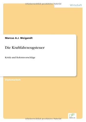 Die Kraftfahrzeugsteuer [Paperback]