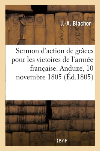Sermon D'Action De Graces Pour Les Victoires De L'Armee Francaise