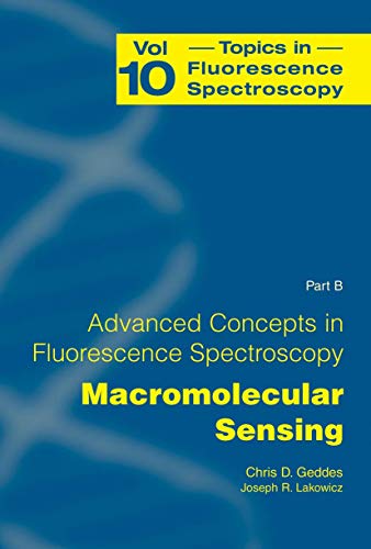 Advanced Concepts in Fluorescence Sensing Part B Macromolecular Sensing [Paperback]