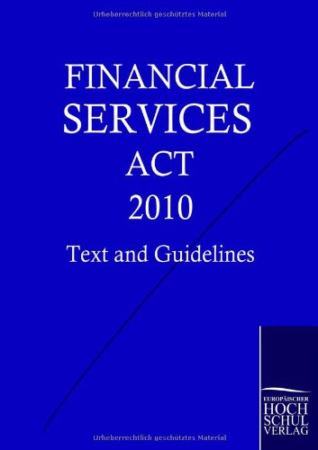 Financial Services Act 2010 [Paperback]