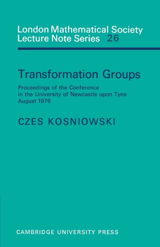 Transformation Groups Proceedings of the Conference in the University of Newcas [Paperback]