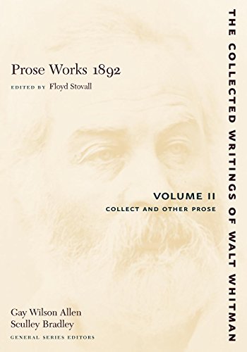 Prose Works 1892 Volume II Collect and Other Prose [Paperback]