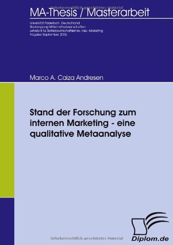 Stand der Forschung Zum Internen Marketing [Paperback]