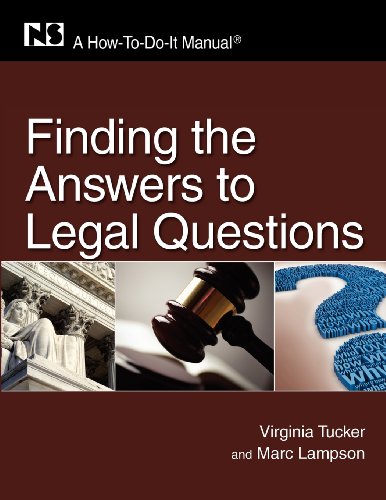 Finding the Answers to Legal Questions A How-To-Do-It Manual [Paperback]