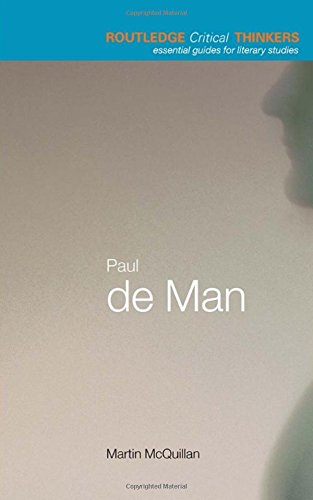 Paul de Man [Hardcover]