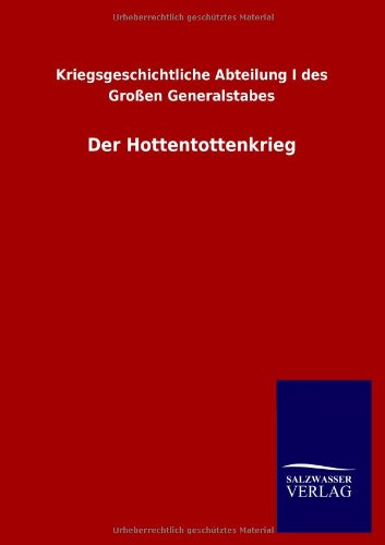 Hottentottenkrieg [Paperback]