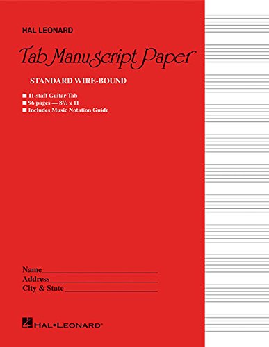 Guitar Tablature Manuscript Paper - Wire-Bound Manuscript Paper [Spiral bound]