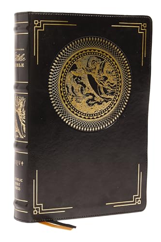 NRSVCE, Illustrated Catholic Bible, Leathersoft, Black, Comfort Print Holy Bibl [Leather / fine bindi]