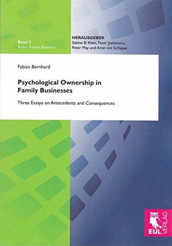 Psychological Ownership In Family Businesses [Paperback]
