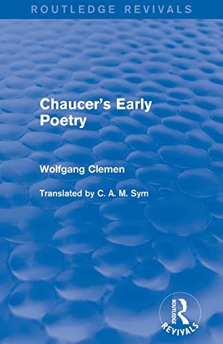 Chaucer's Early Poetry (Routledge Revivals) [Paperback]