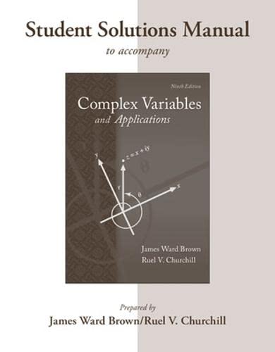 Student&aposs Solutions Manual to accompany Complex Variables and Applications [Paperback]