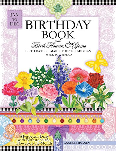 Birthday Book With Birth Flowers And Gems [Paperback]