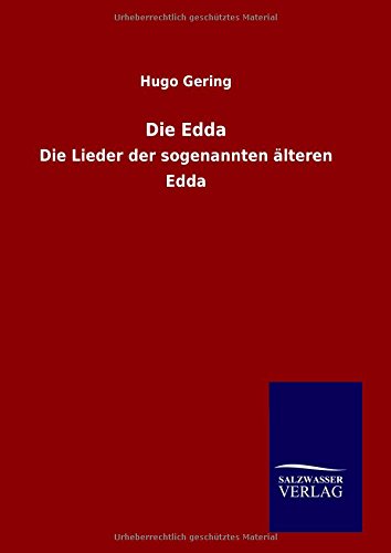 Die Edda (german Edition) [Hardcover]