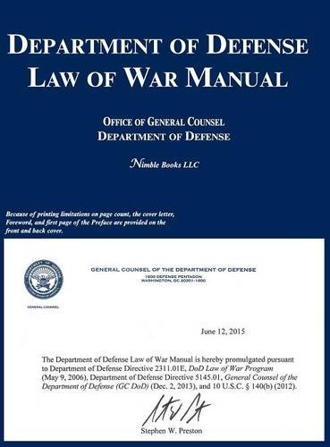 Department Of Defense Law Of War Manual [Hardcover]