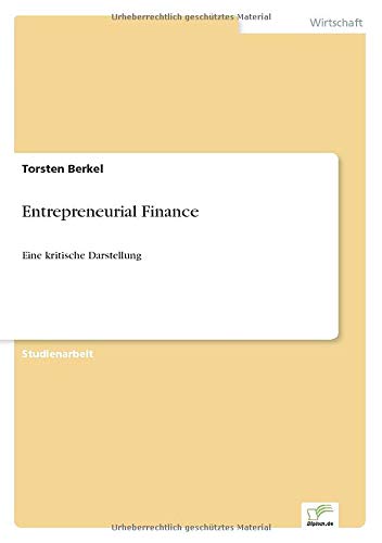 Entrepreneurial Finance (german Edition) [Paperback]