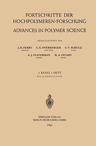 Fortschritte der Hochpolymeren-Forschung / Advances in Polymer Science [Paperback]