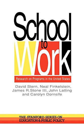 School To Work Research On Programs In The United States [Paperback]
