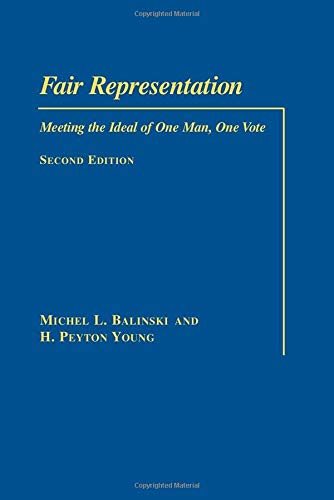 Fair Representation Meeting the Ideal of One Man, One Vote [Paperback]