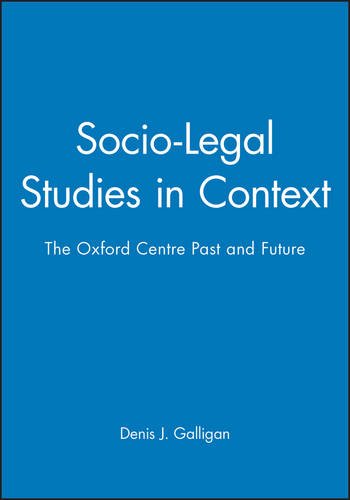 Socio-Legal Studies in Context The Oxford Centre Past and Future [Paperback]