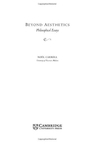 Beyond Aesthetics Philosophical Essays [Hardcover]